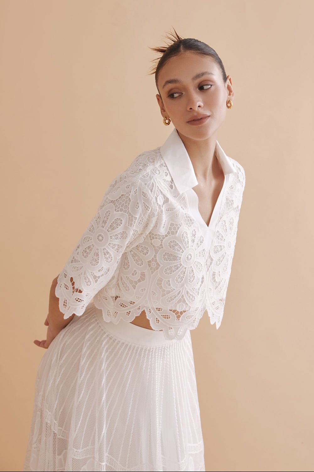 Barbera Lace Top 2 Pack White