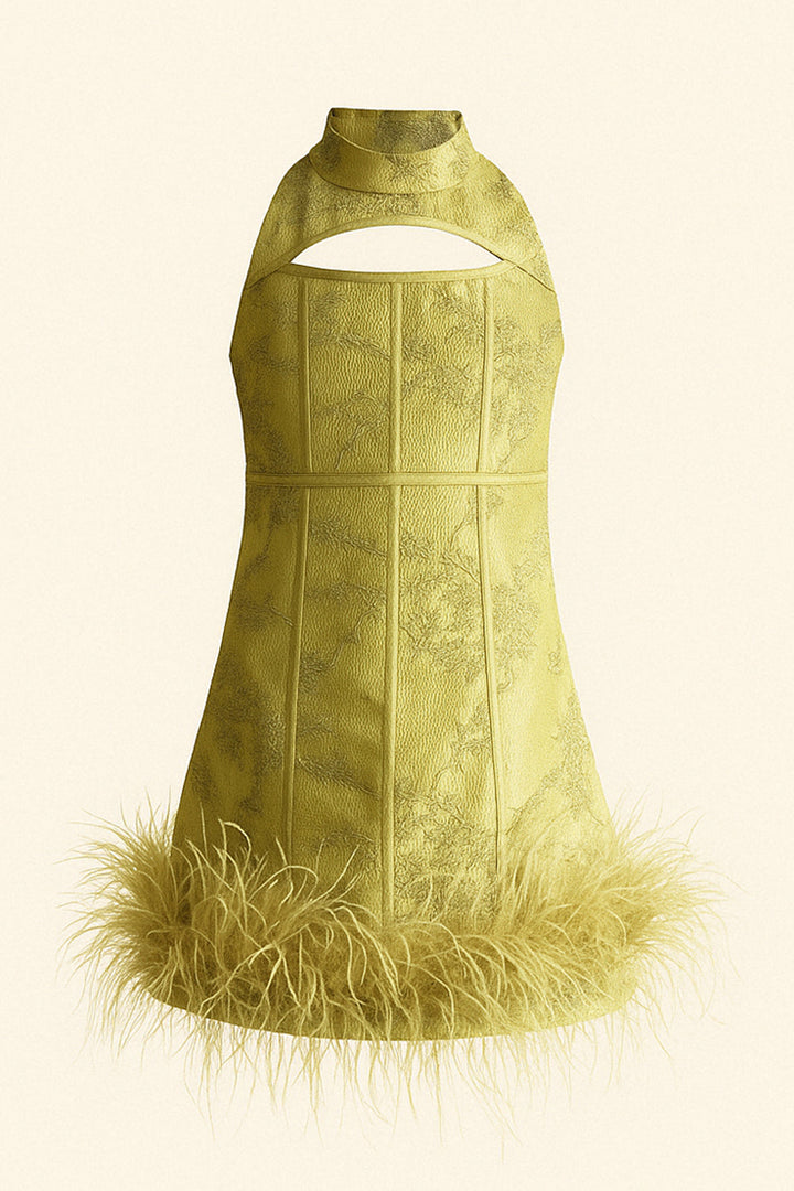 Lara Feather Mini Dress
