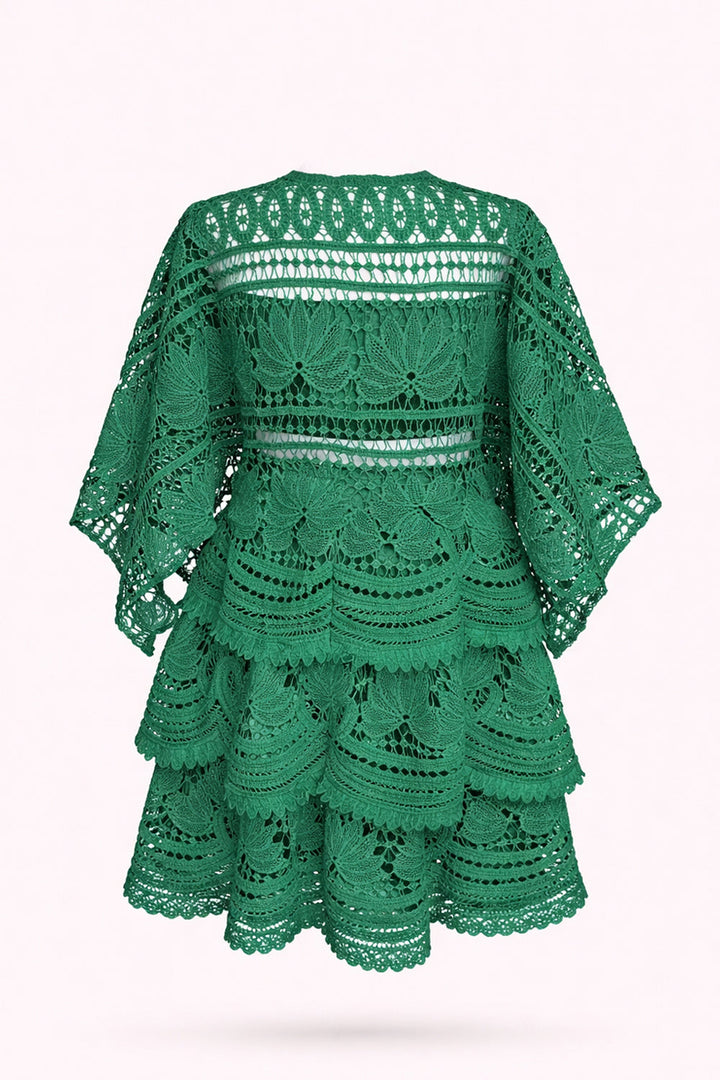 Jade Layered Top and Skirt Set