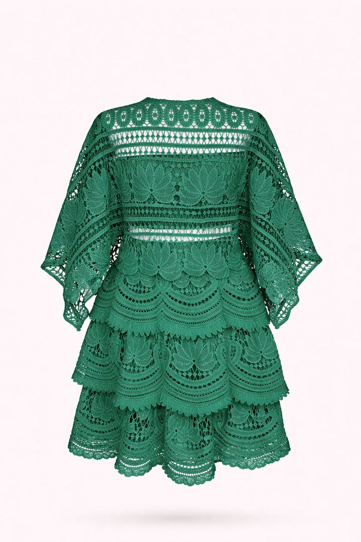 Jade Layered Top and Skirt Set
