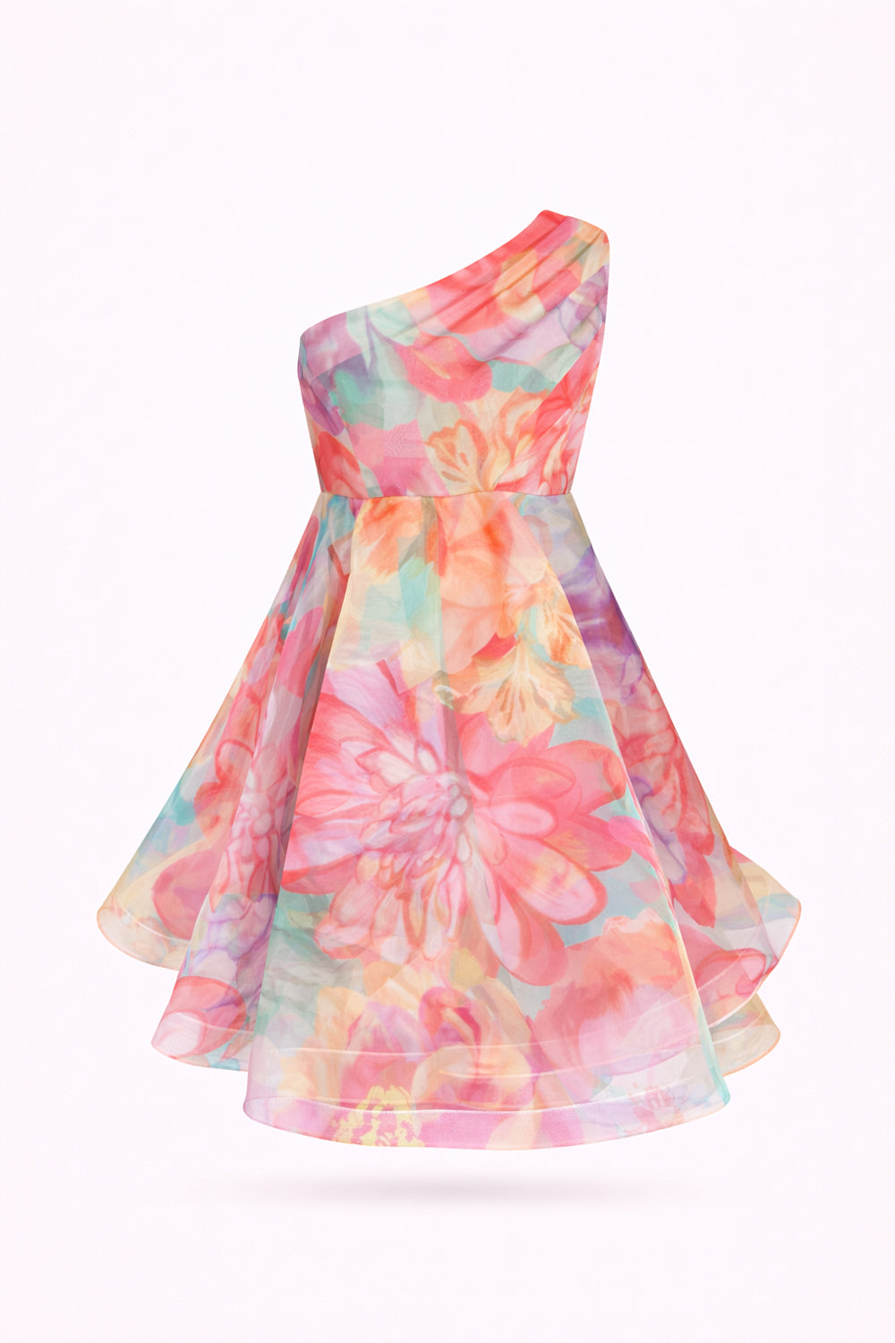 Amour Organza One Shoulder Dress