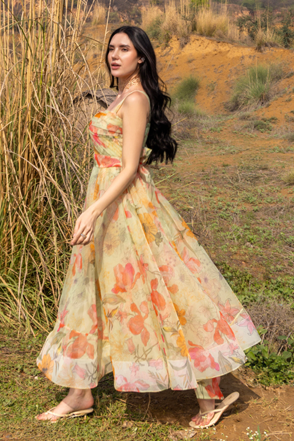 Alice Printed Organza Dress