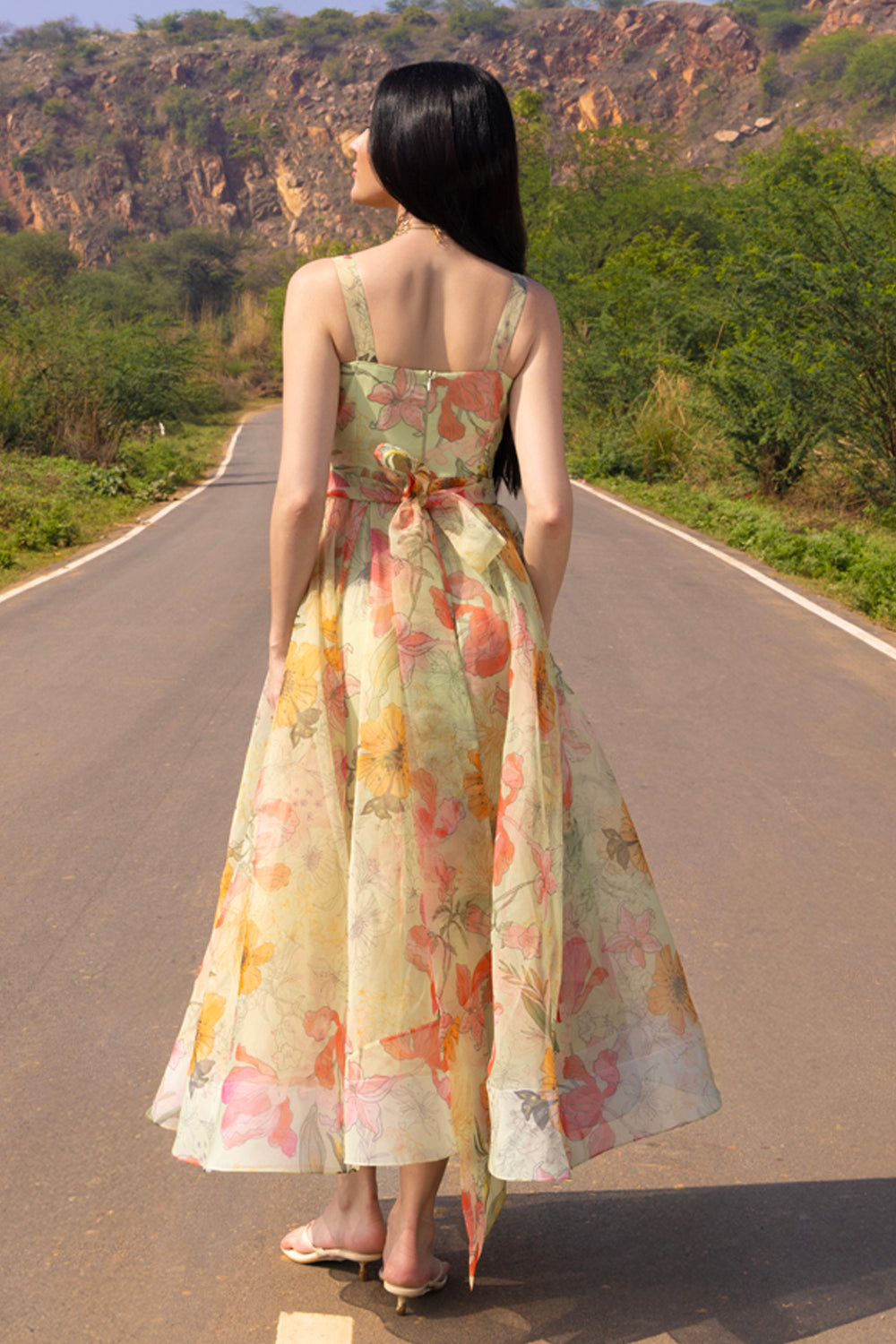 Alice Printed Organza Dress