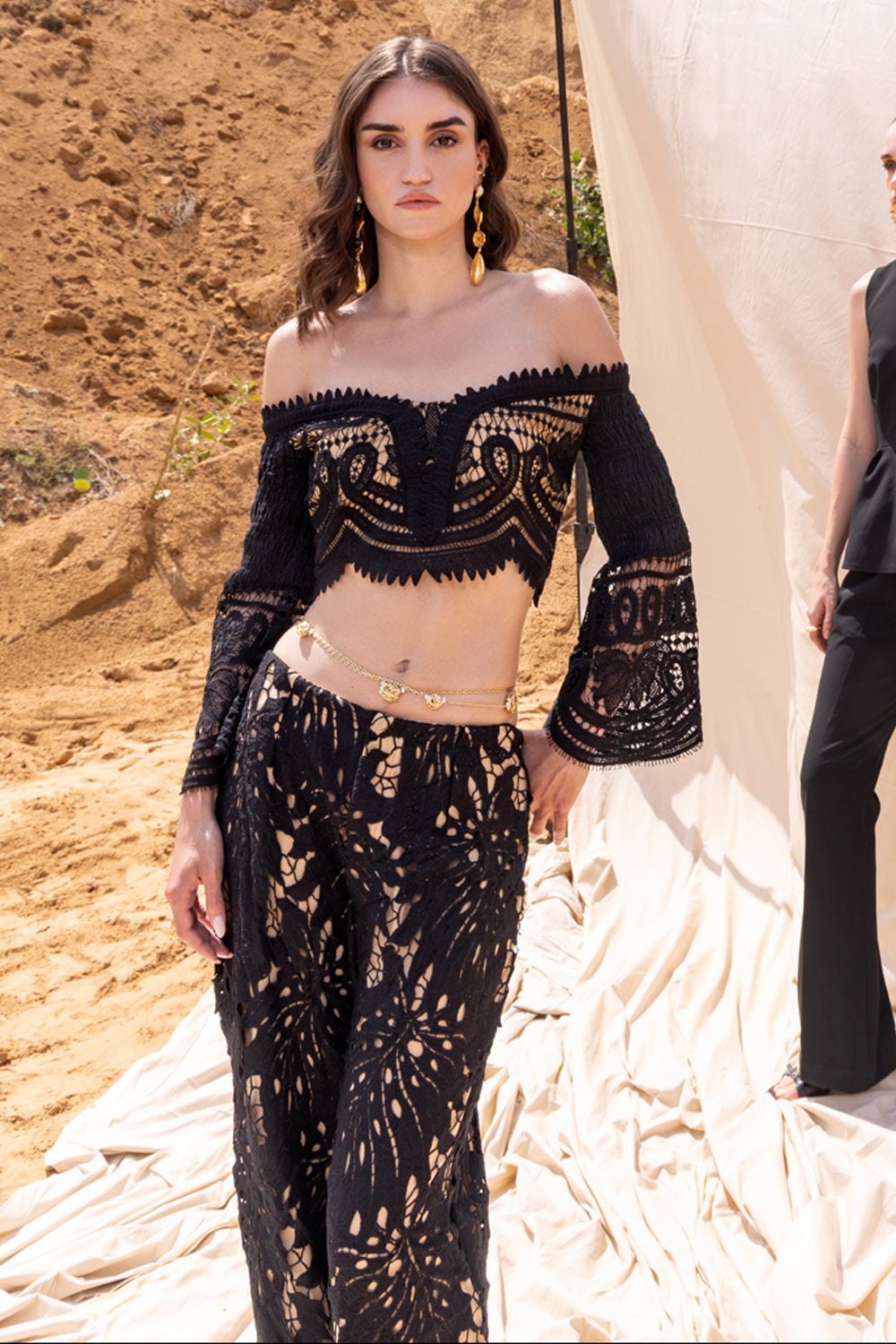 Nova Black Lace Co-ord Set