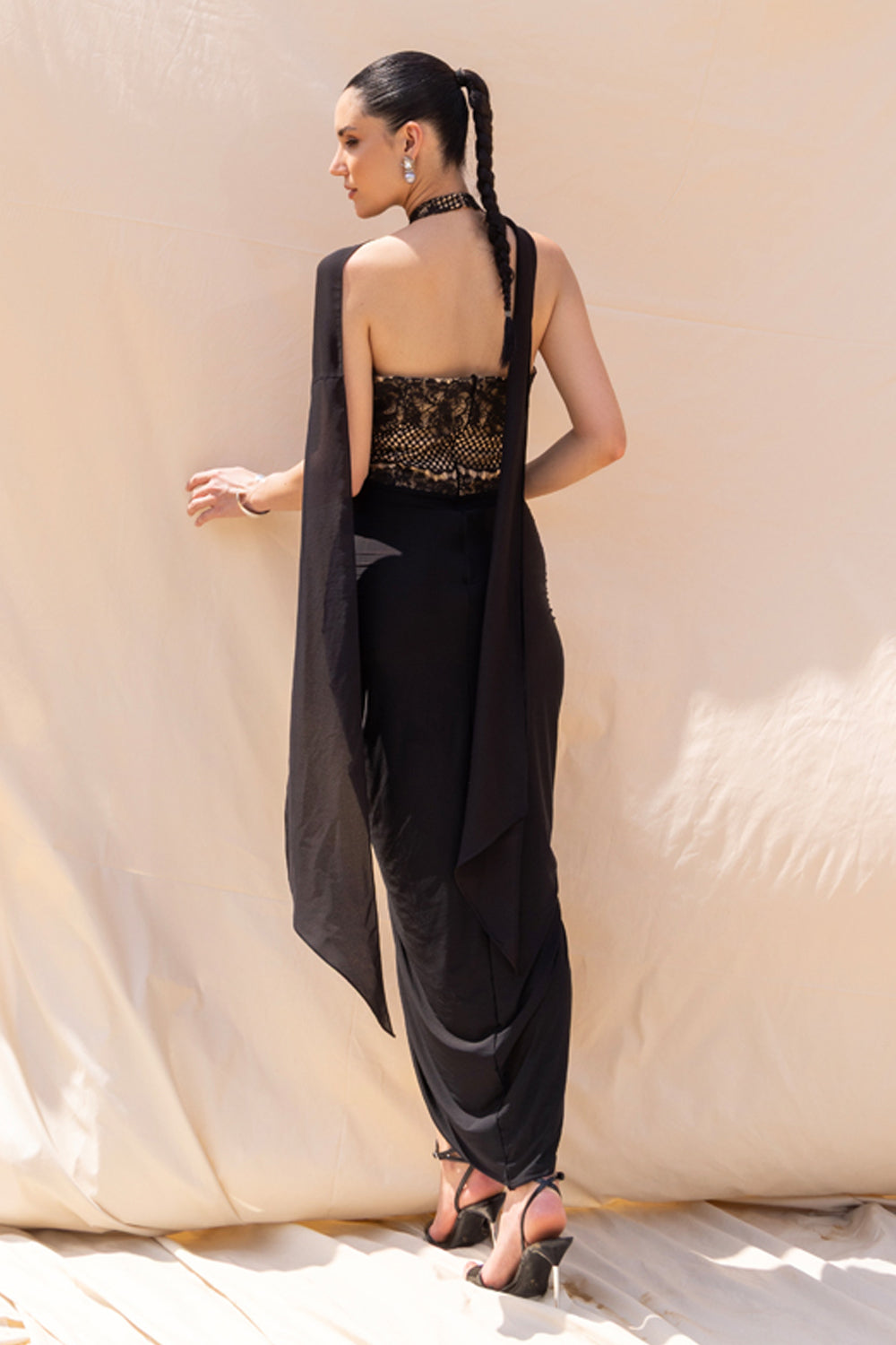 Blair Lace Drape Dress