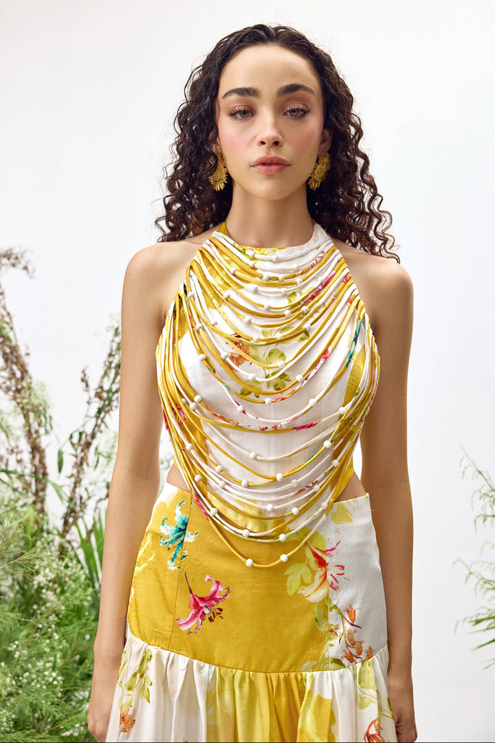 Elara Beaded Top