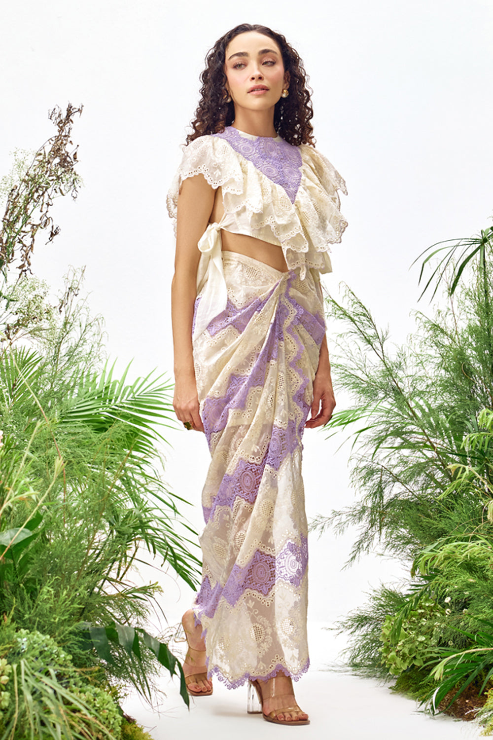 Lumira Lace Top & Draped Skirt
