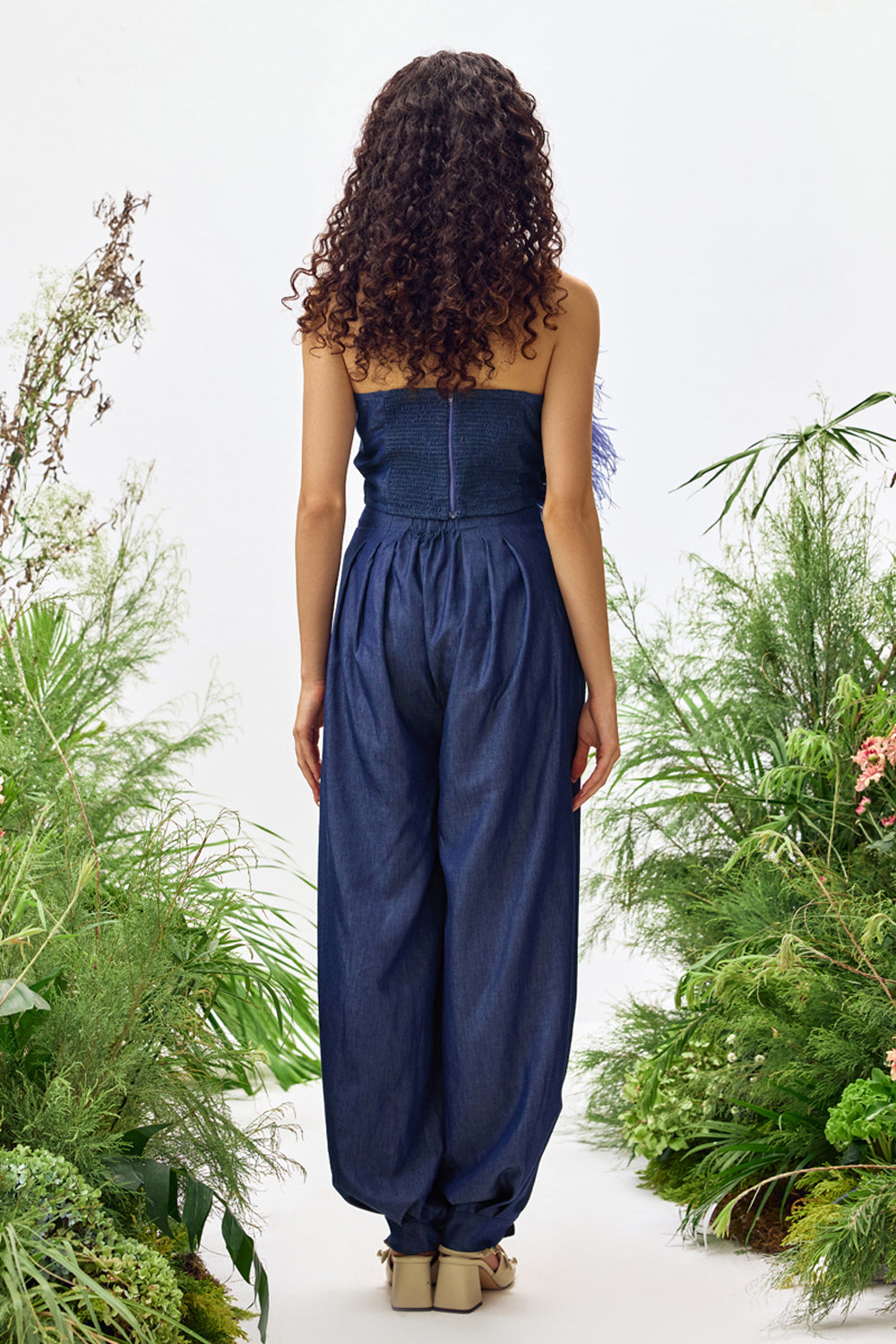 Charlotte Denim Feather Co-ord Set
