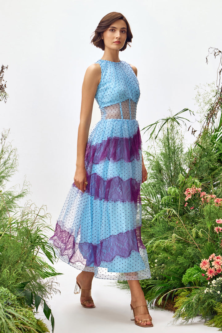 Aster Tulle Midi Dress