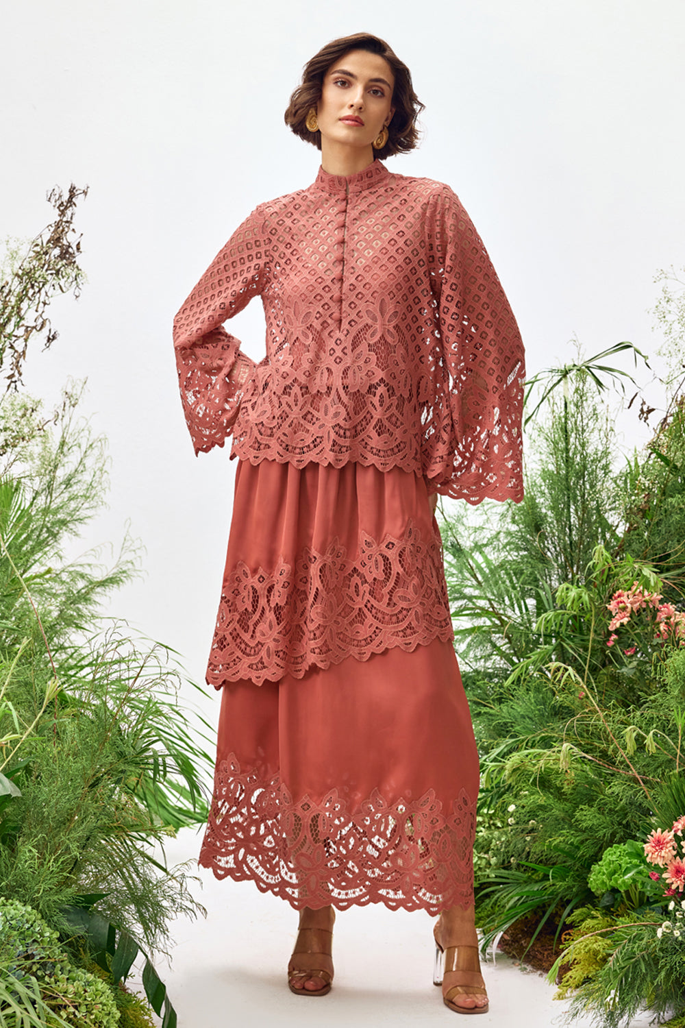 Rust Lace Co-ord Set