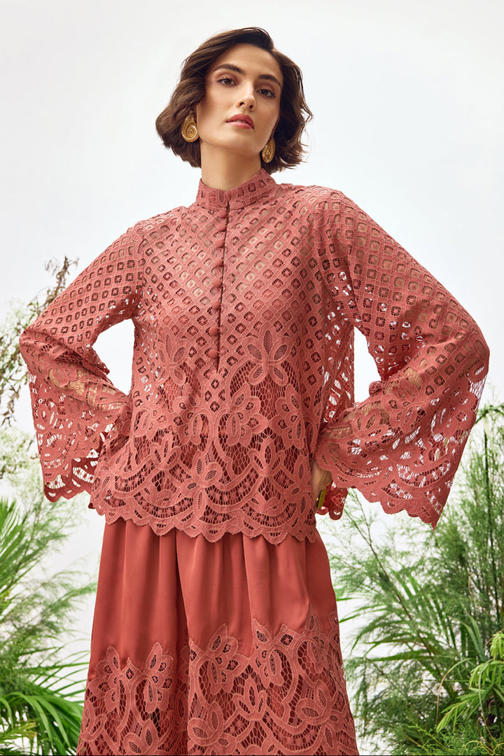 Rust Lace Co-ord Set
