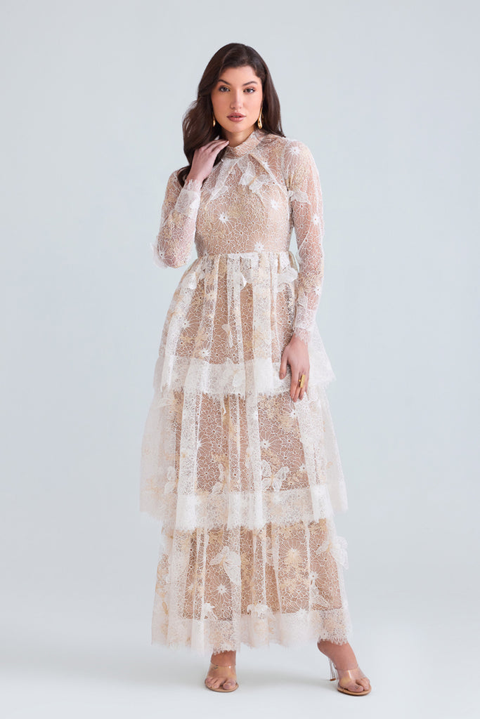 Amal Layered Lace Maxi – Zabella International