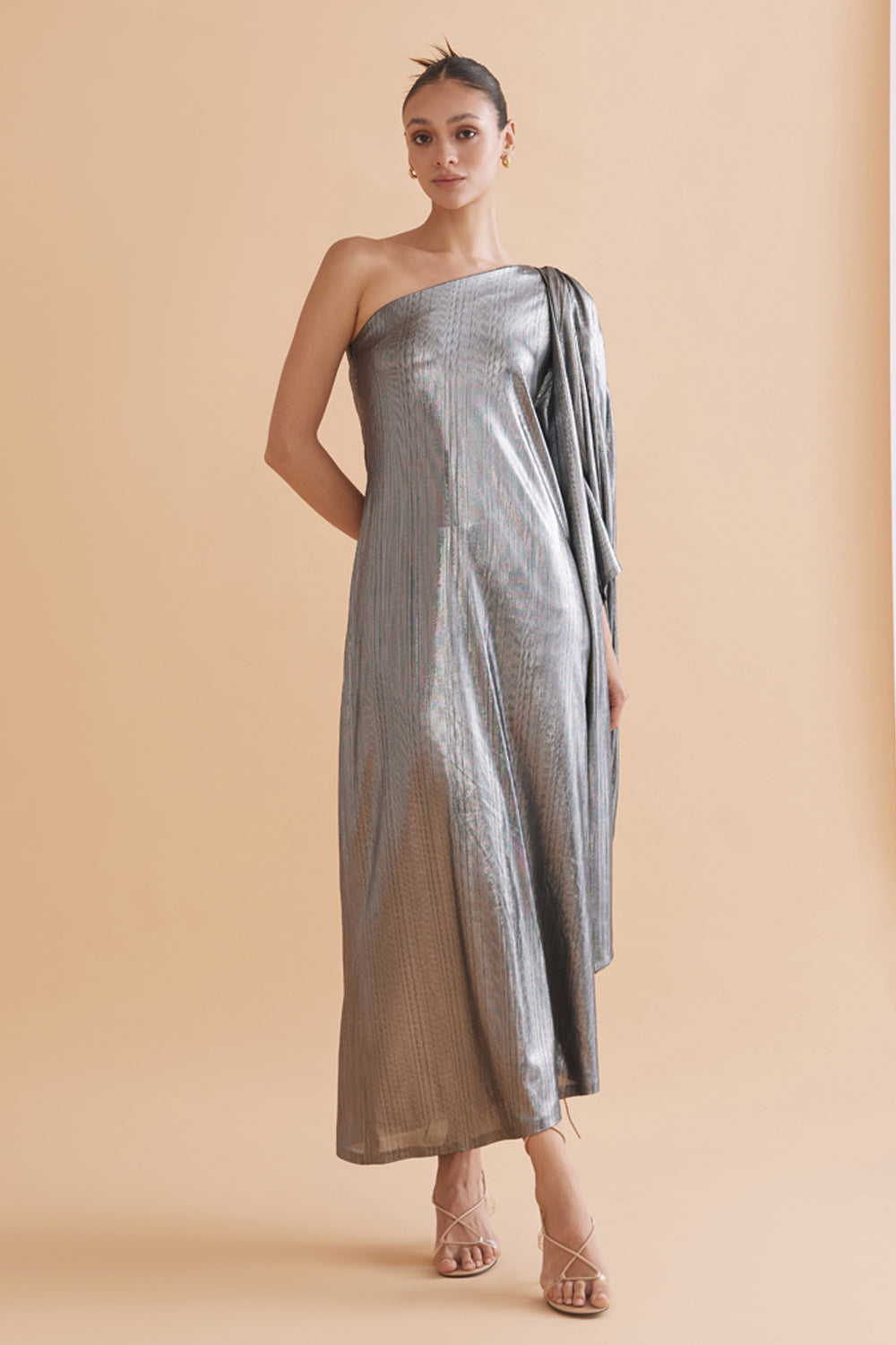 Bridgette Silver Metallic Dress