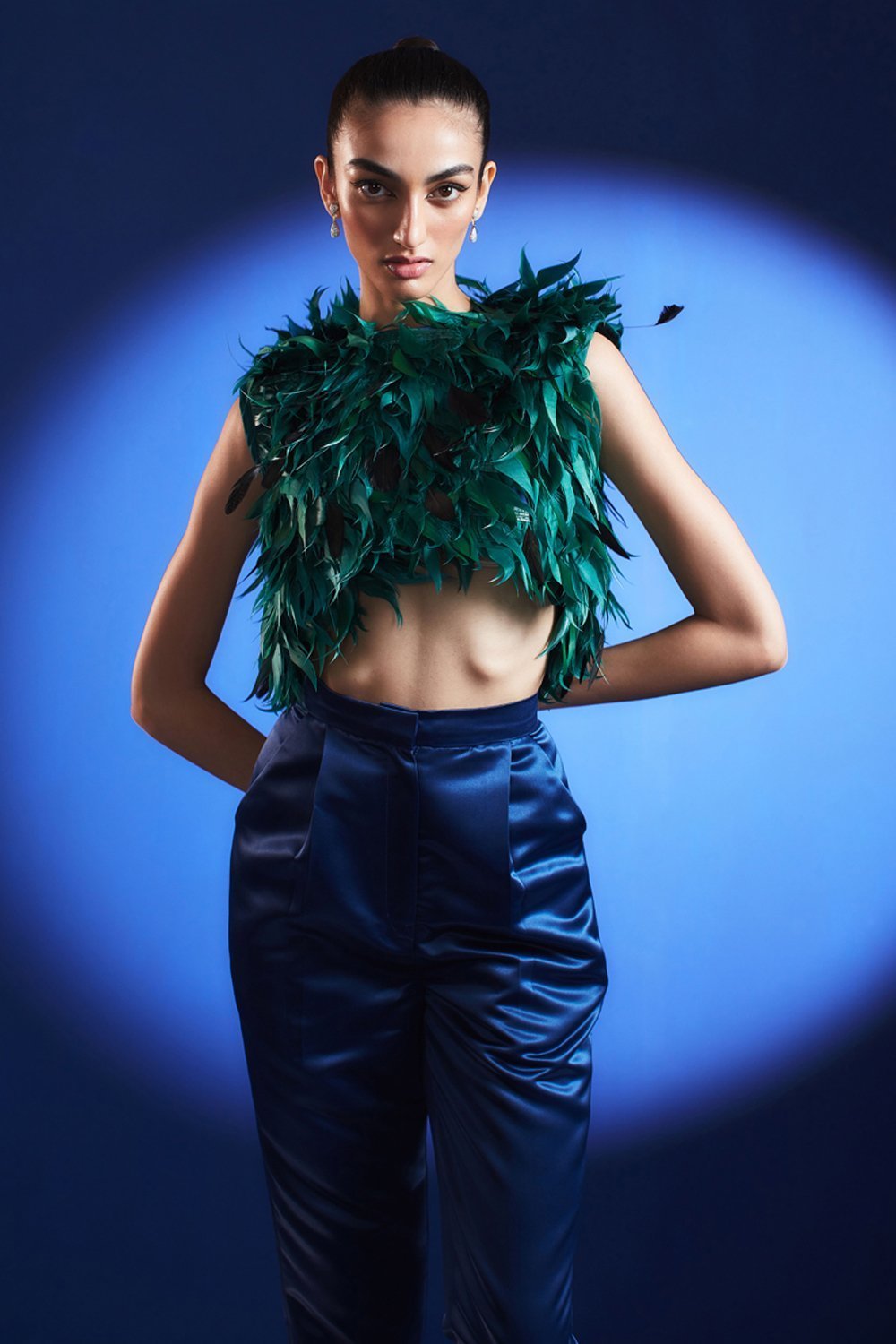 Alisha Pekha In Our Emerald Feather Top - Zabella