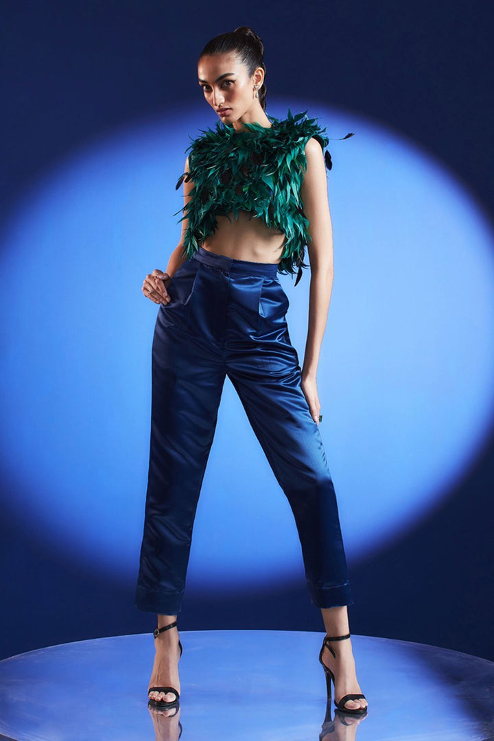 Alisha Pekha In Our Emerald Feather Top - Zabella