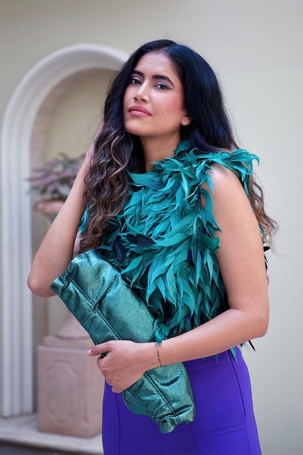 Alisha Pekha In Our Emerald Feather Top - Zabella