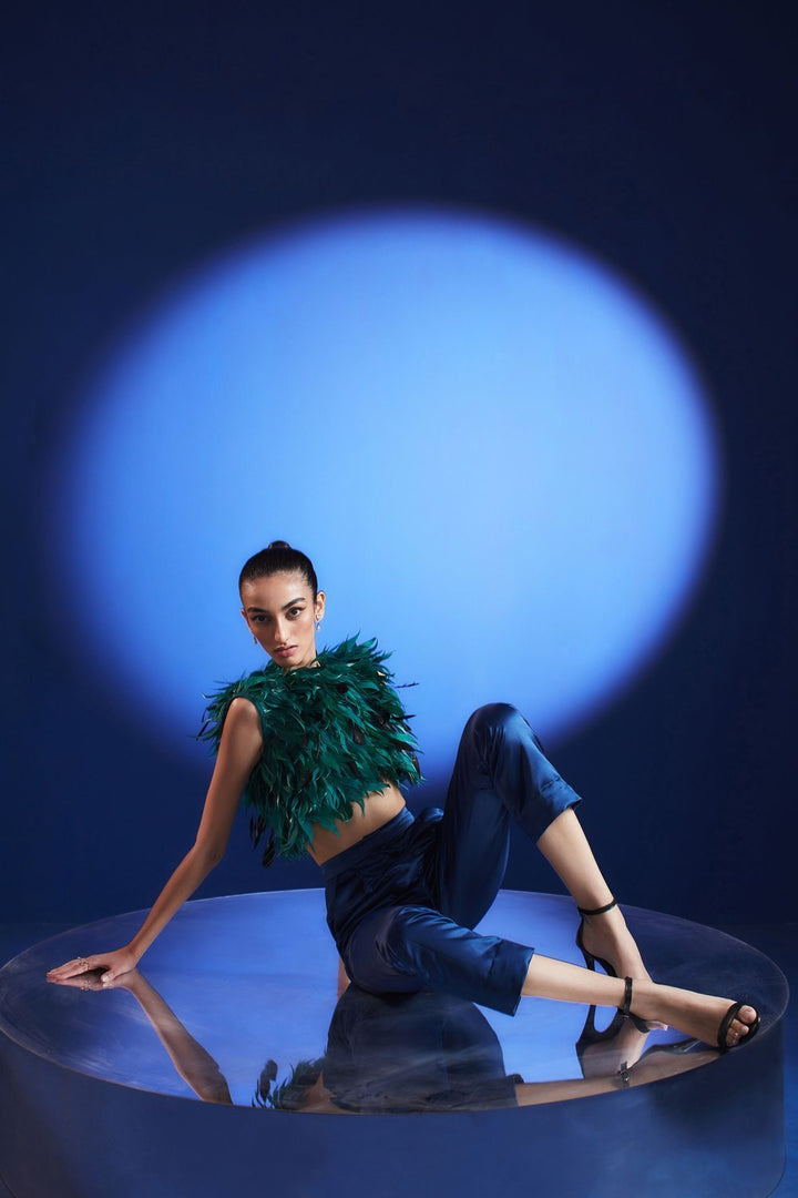 Alisha Pekha In Our Emerald Feather Top - Zabella