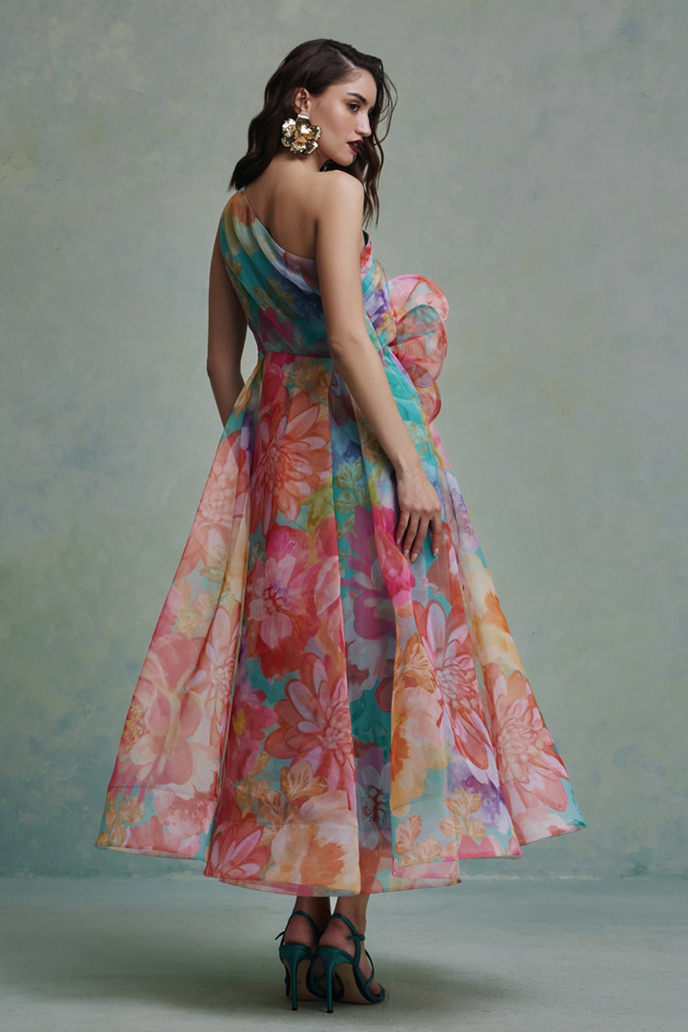 Amour Organza One Shoulder Dress - Zabella