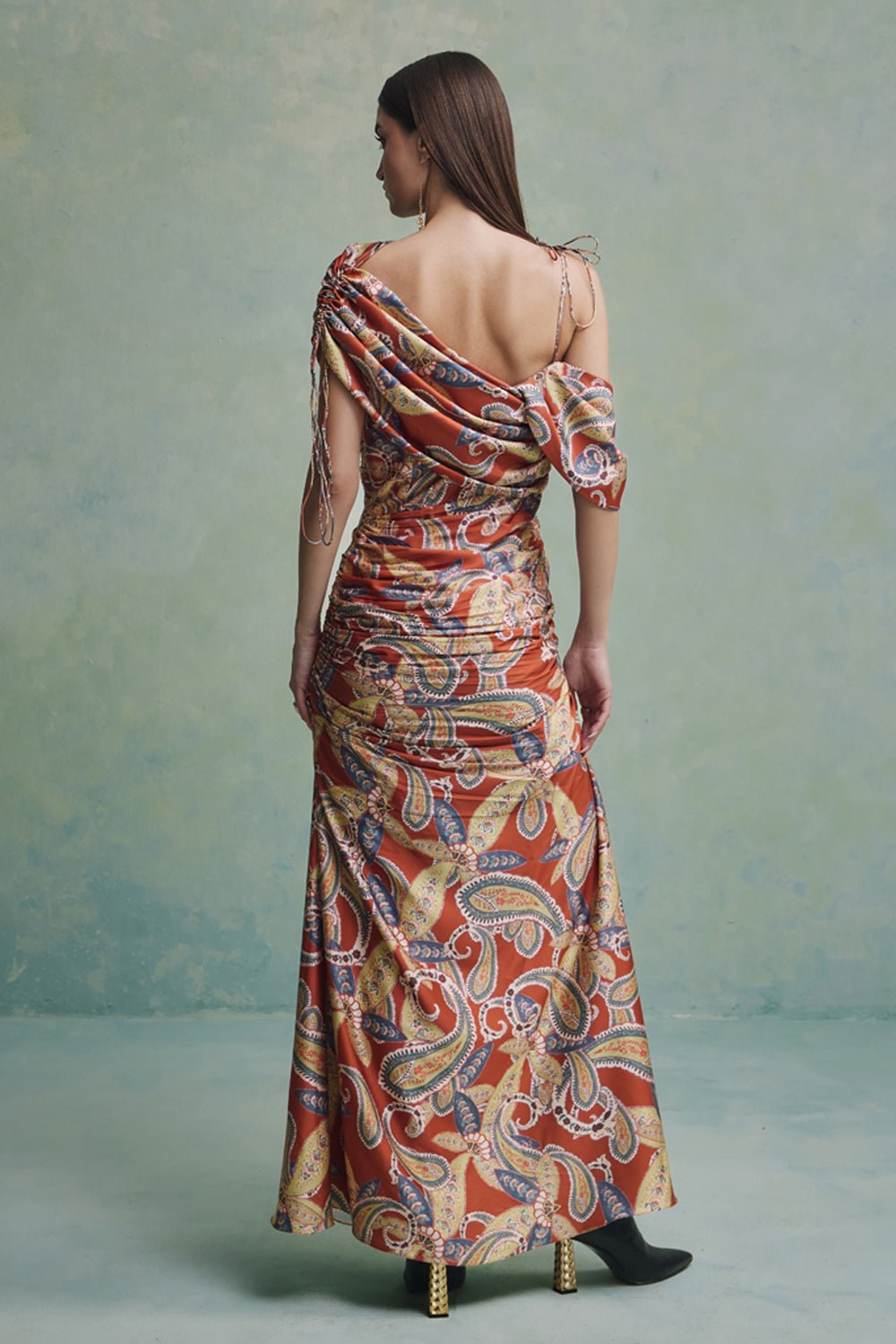 Baroque Ruched Dress - Zabella