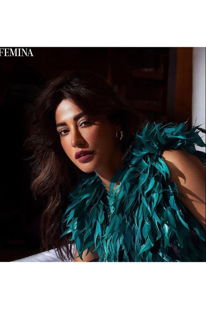 Chitrangda Singh In Our Emerald Feather Top - Zabella