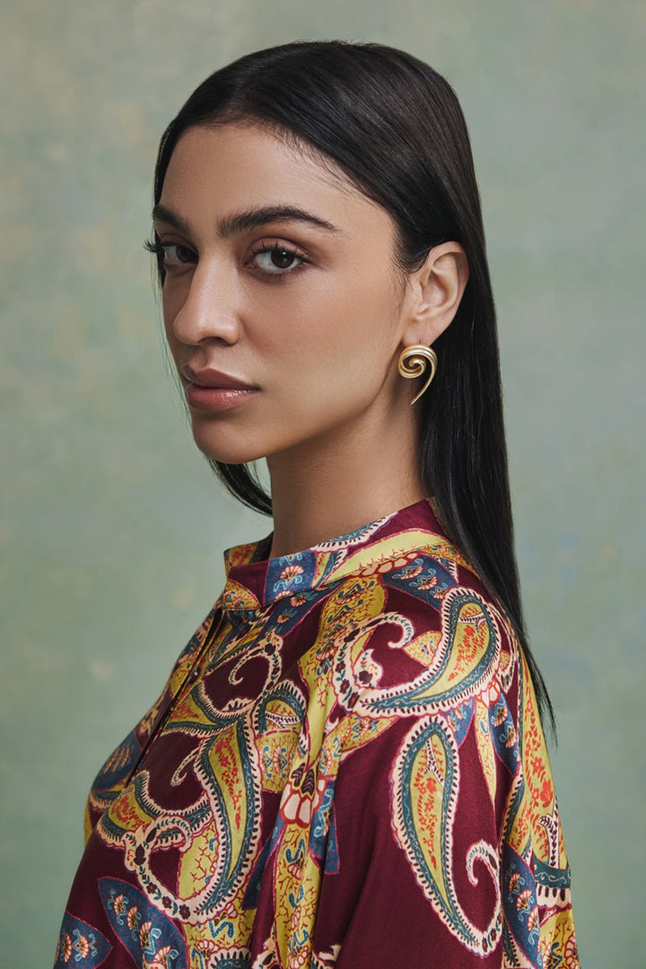 Gilded Paisley Safari Top - Zabella