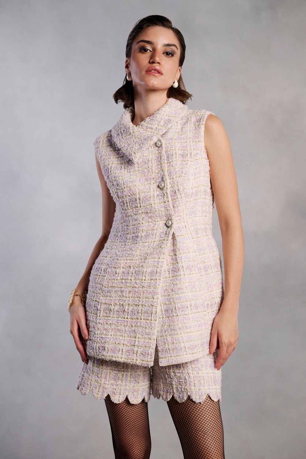 Laila Lilac Tweed Jacket - Zabella