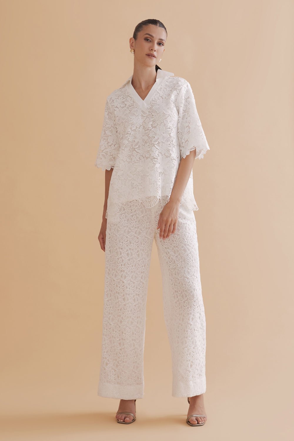 Lucinda White Lace Top - Zabella