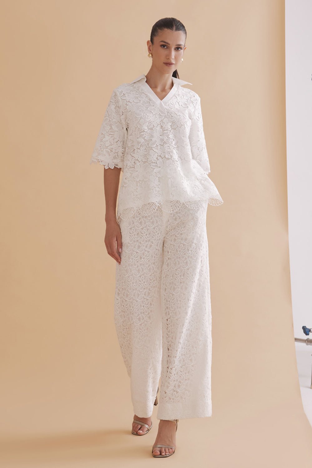 Lucinda White Lace Top - Zabella