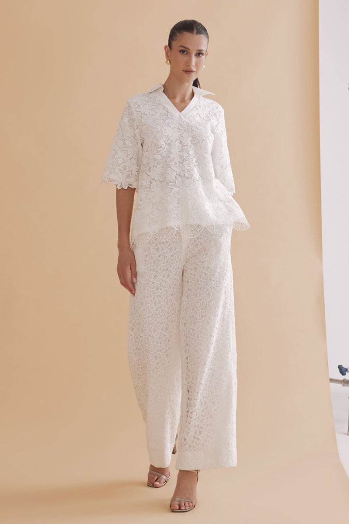 Lucinda White Lace Top - Zabella