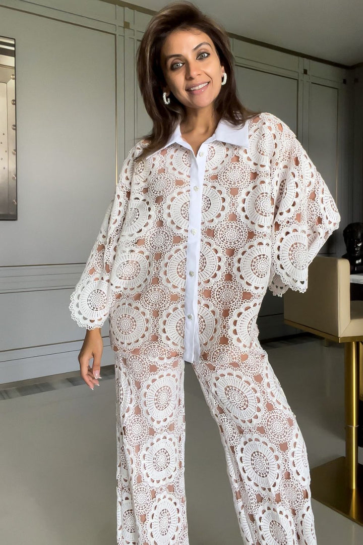 Nriti Shah In Our Flora Lace Co-ord Set - Zabella