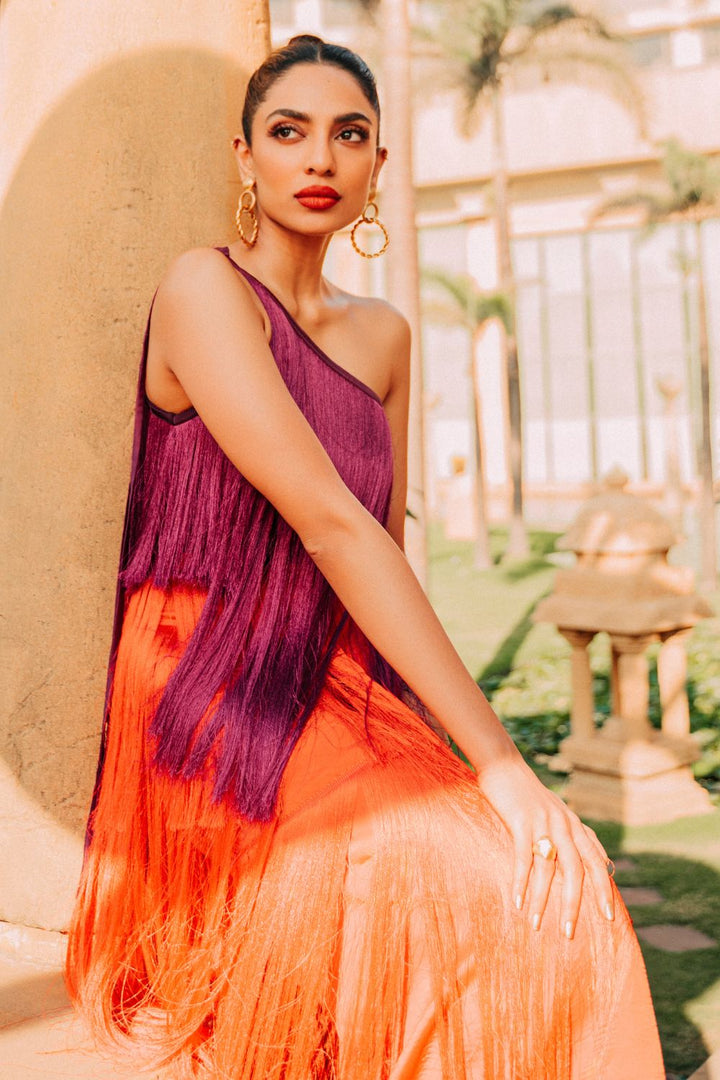 Sobhita Dhulipala In Our Dual Shade Fringed Co-ord Set - Zabella