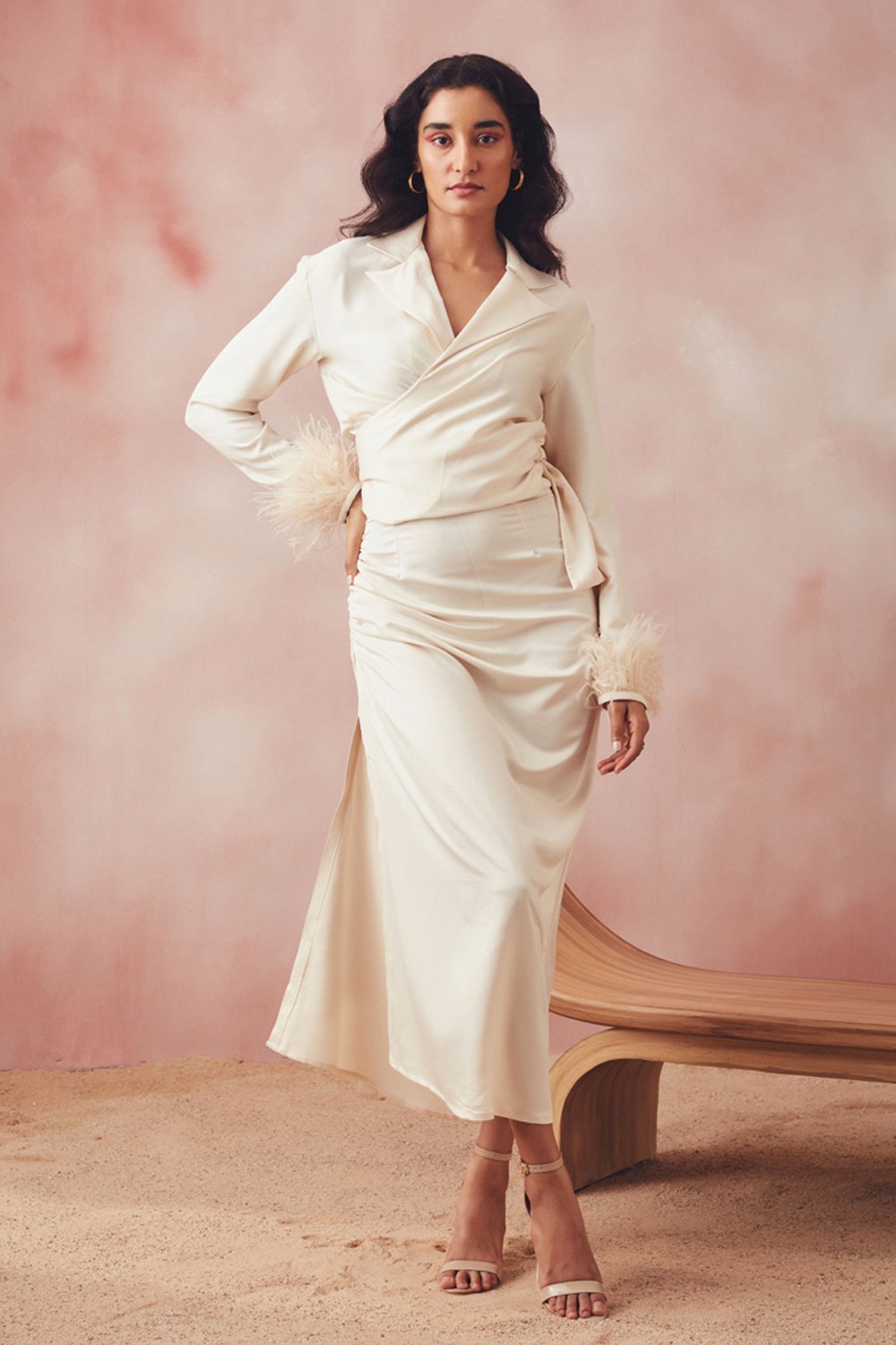 Sukhneet Wadhwa Gujral In Our Satin Draped Set - Zabella