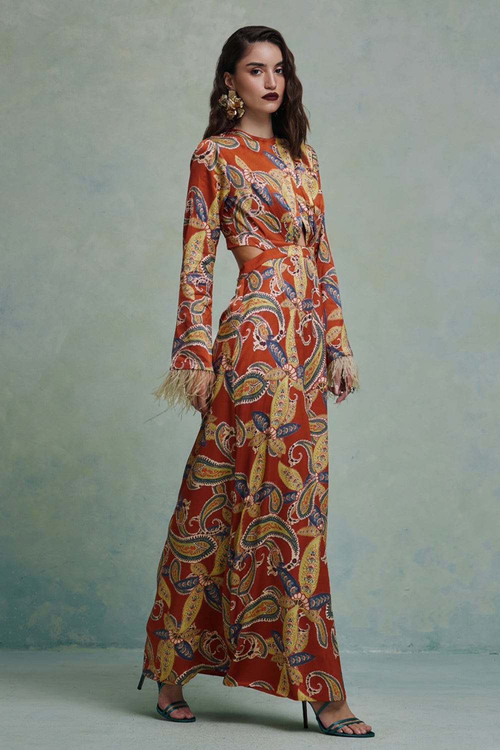 Sunset Safari Cutout Dress - Zabella