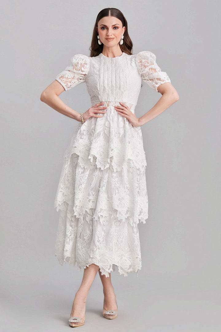 Textured Organza Midi Dress