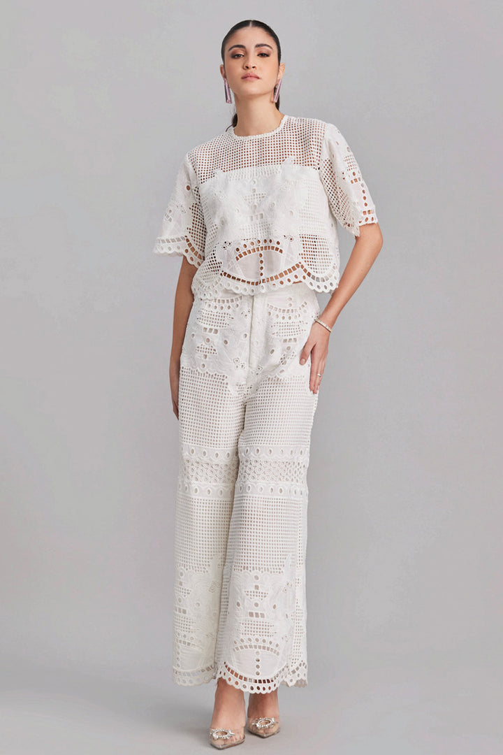 Leaflet Lace Top & Pants Set