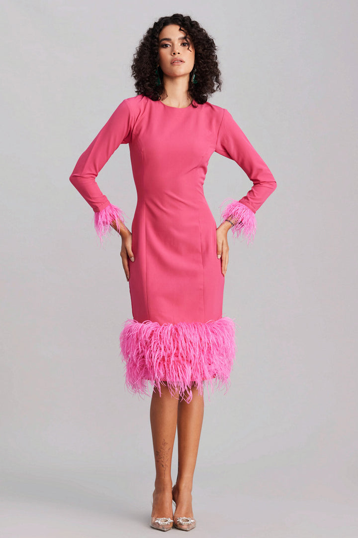 Barbie Pink Feather Dress