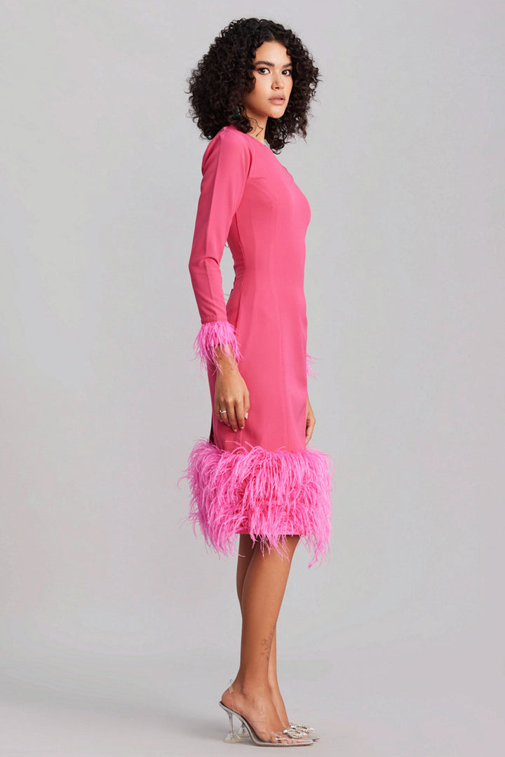 Barbie Pink Feather Dress