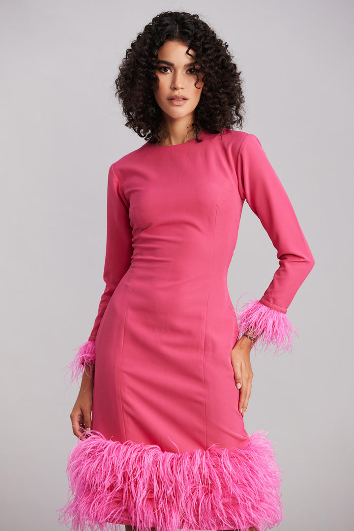 Barbie Pink Feather Dress