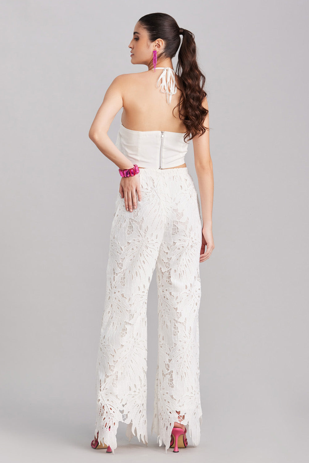 Leaflet Lace Top & Pants Set