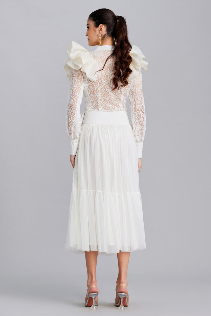 White Chantily Lace Shirt