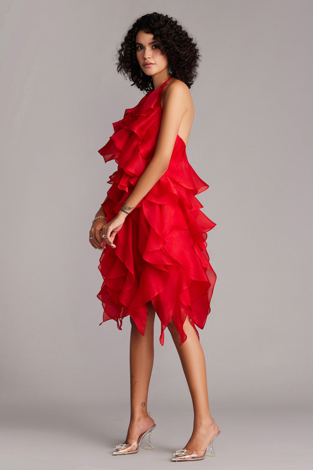 Scarlet Ruffle Dress