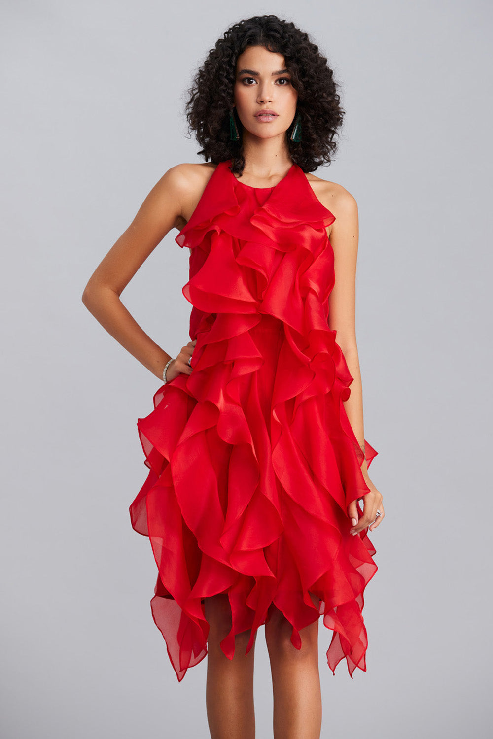 Scarlet Ruffle Dress