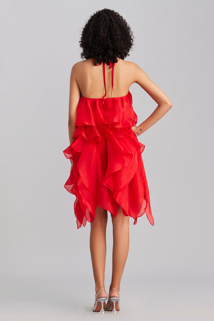 Scarlet Ruffle Dress