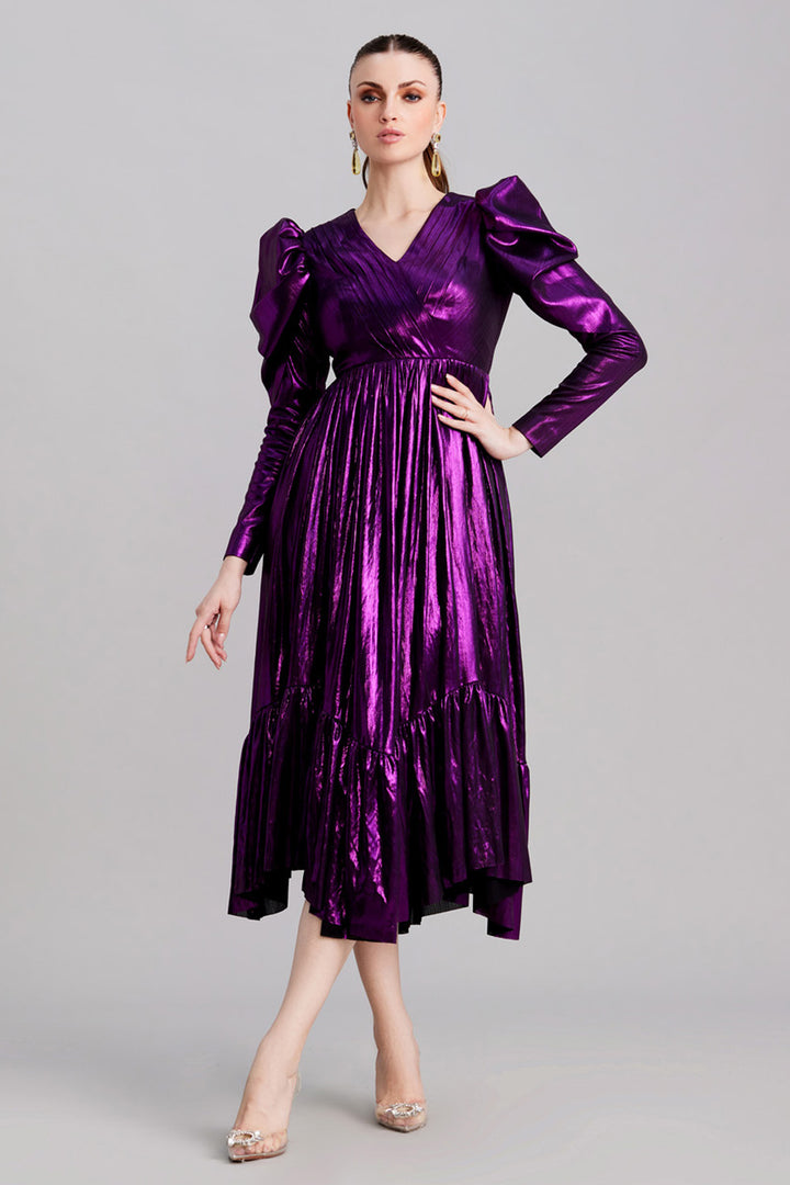 Ruby Metallic Midi Dress