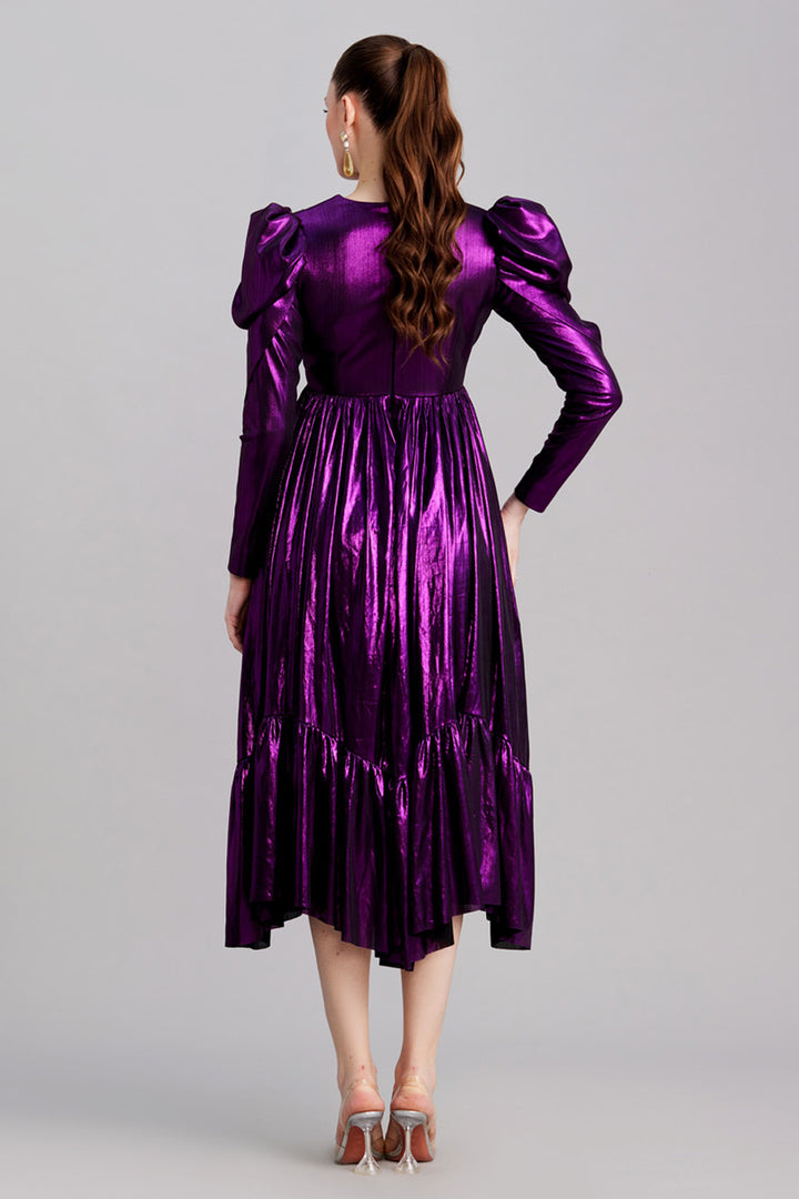 Ruby Metallic Midi Dress