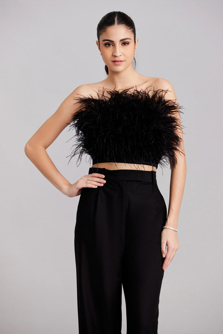 Black Feather Top