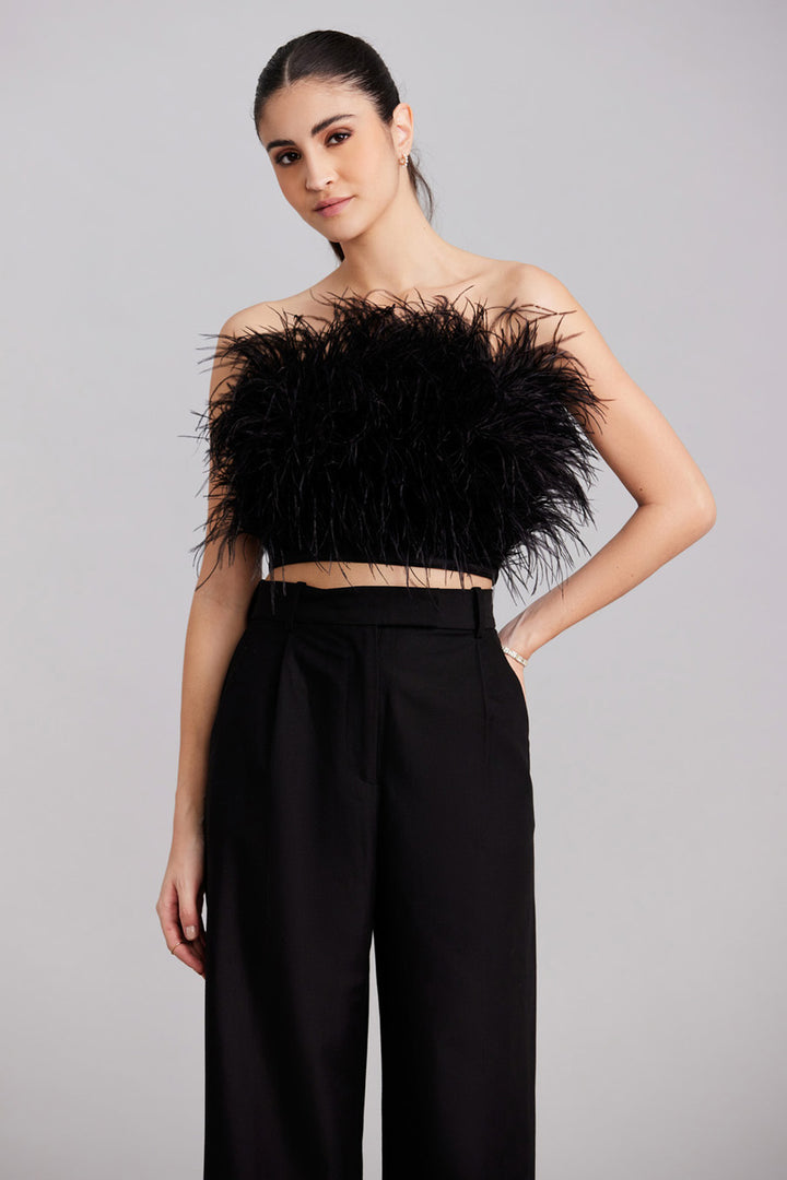 Black Feather Top