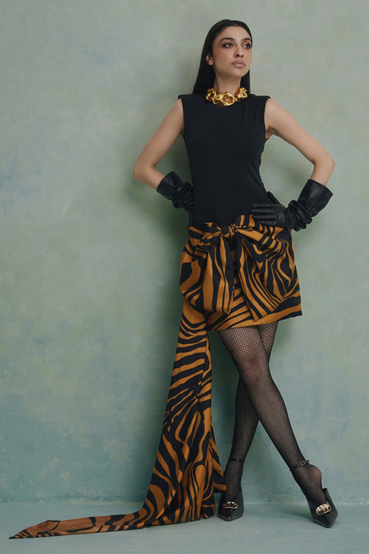 Zebra Epoque Mini Dress - Zabella