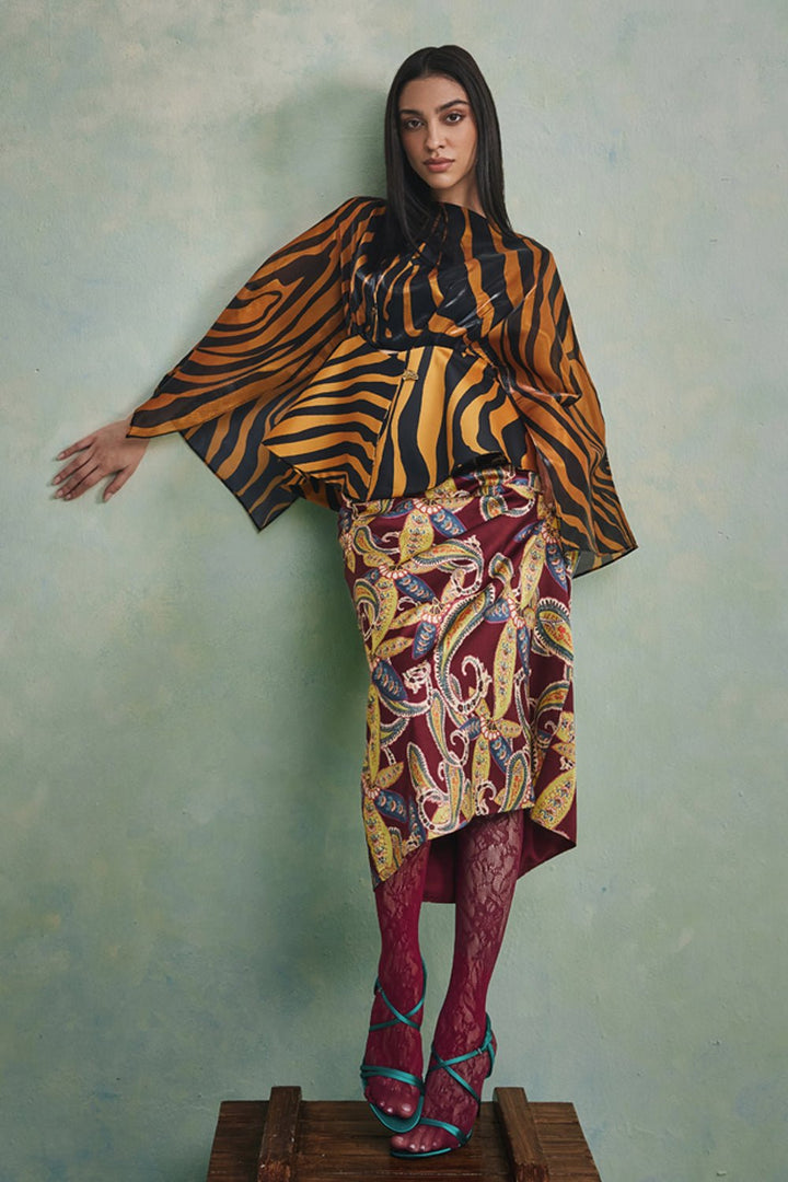 Zebra Luxe Flared Top - Zabella