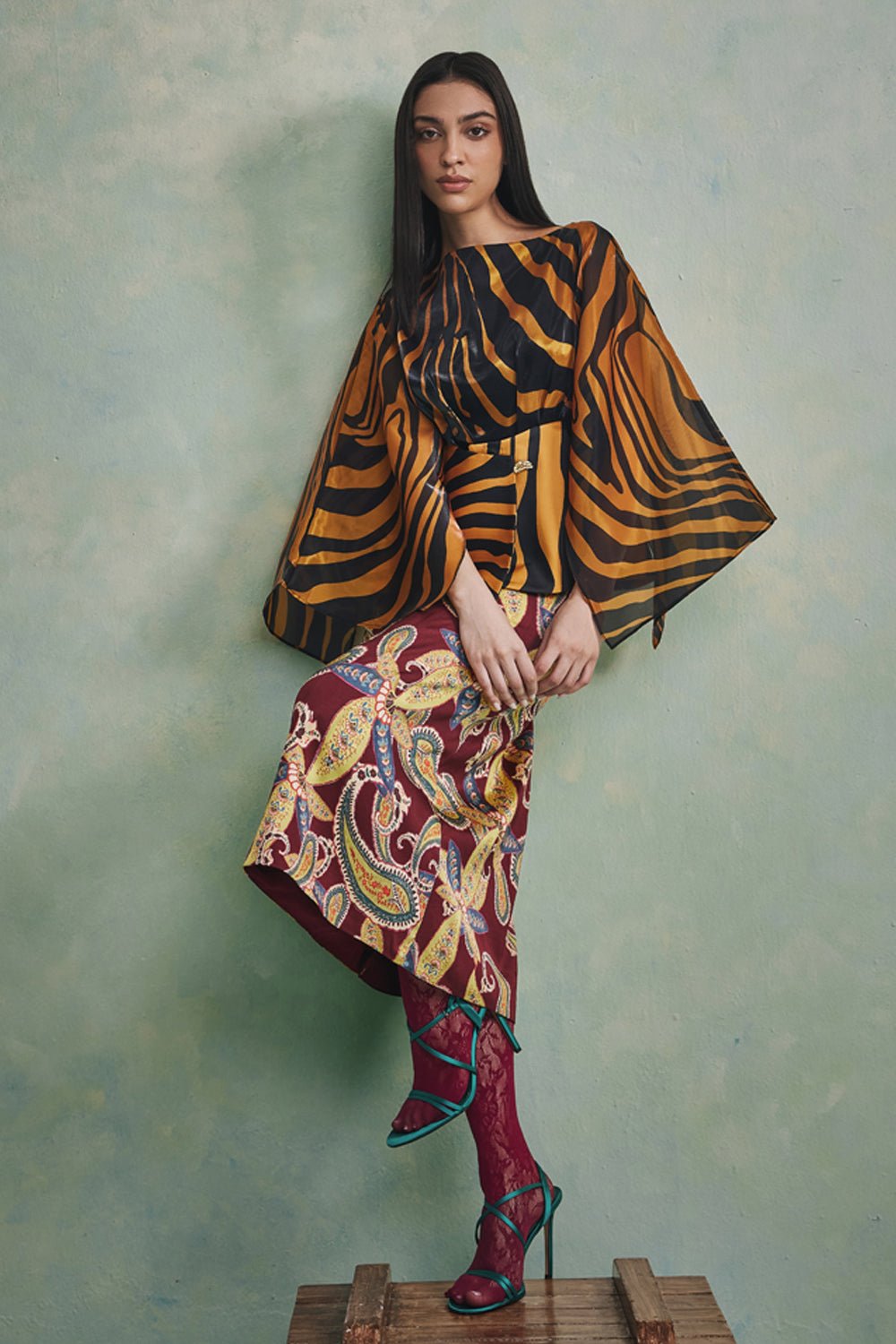 Zebra Luxe Flared Top - Zabella